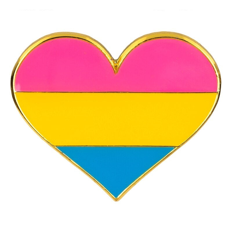 Pansexual Heart Enamel Pin