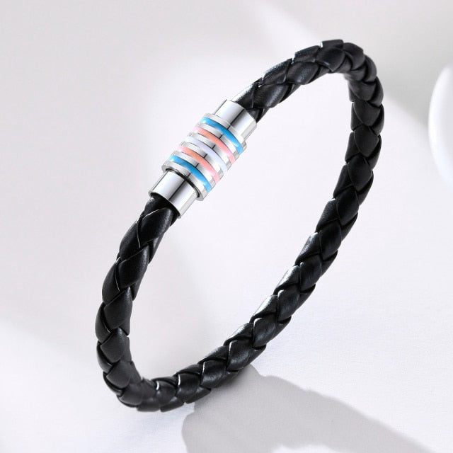 Braided Leather Transgender Bracelet