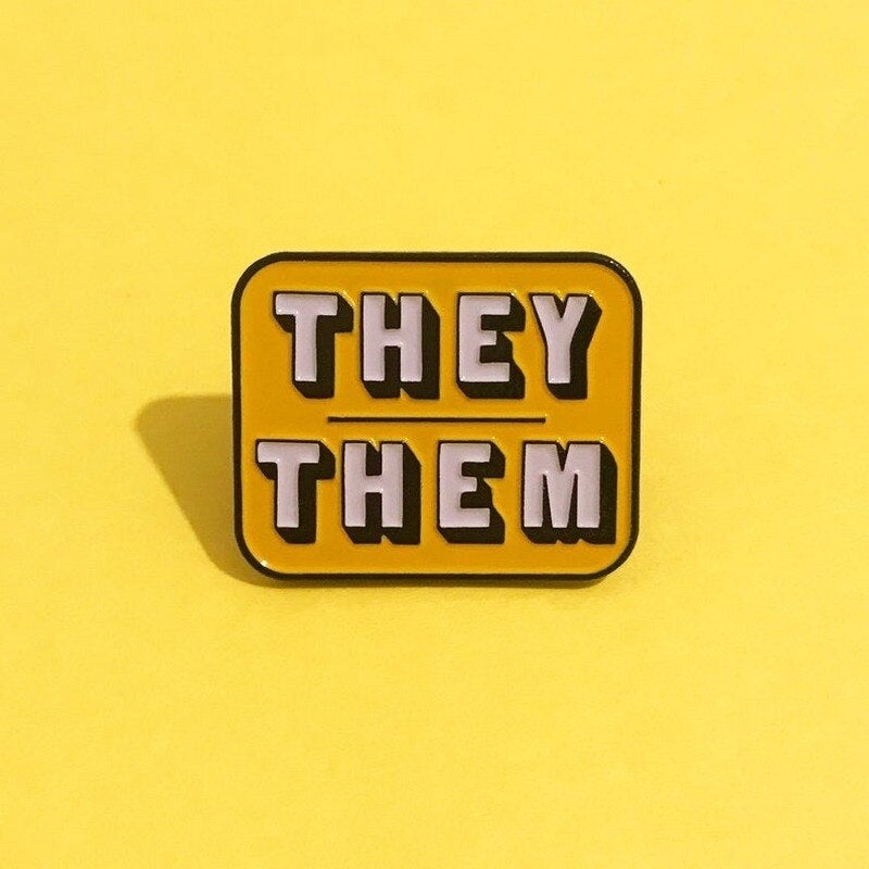 They/Them - Pronoun Enamel Pin