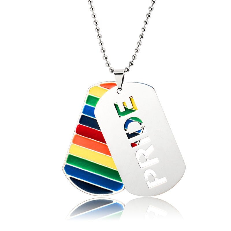 Rainbow dog tag best sale