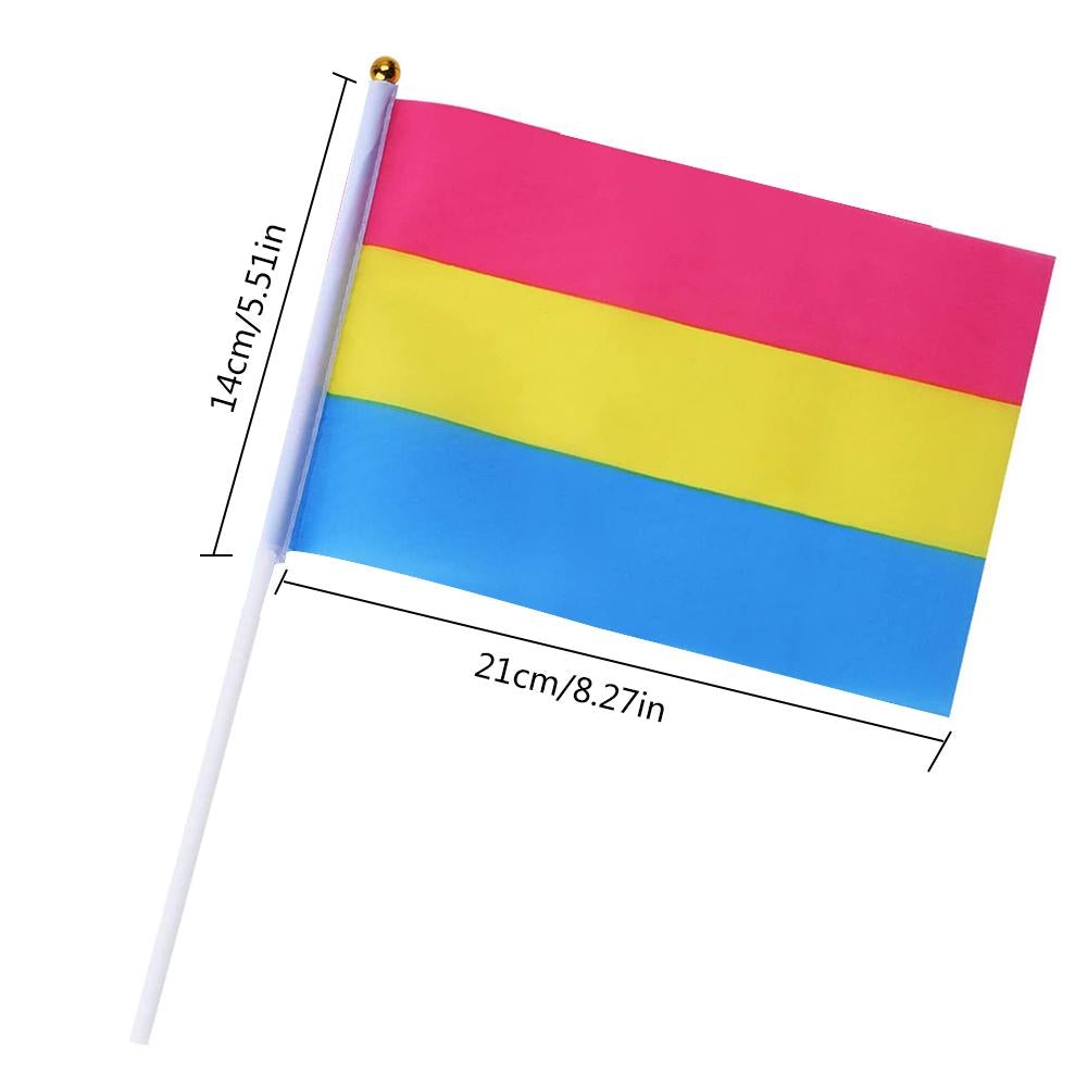 Pansexual Pride Handheld Flags (10 Pack)