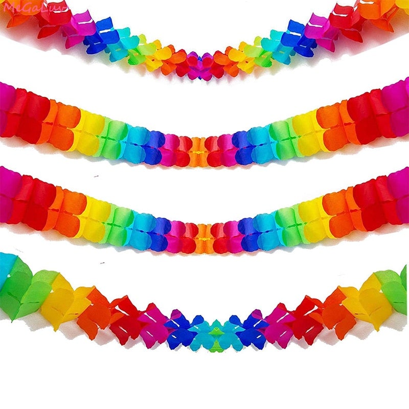 Rainbow Paper Garland (3m)