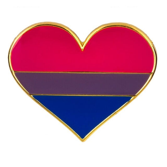 Bisexual Heart Enamel Pin