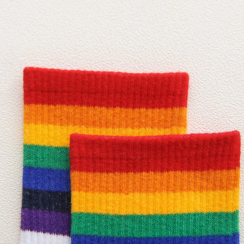 Unisex Rainbow Topped Socks