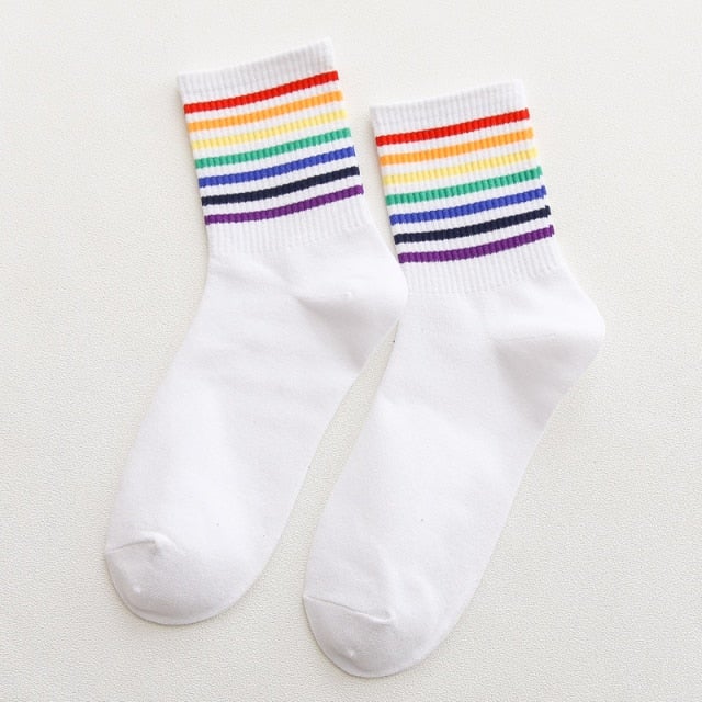 Unisex Rainbow Topped Socks