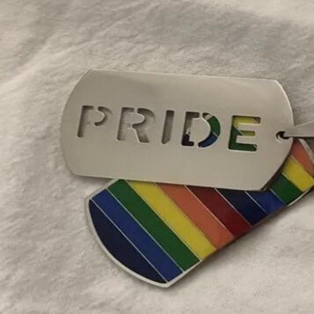 'Pride' - Rainbow Dog Tag Necklace