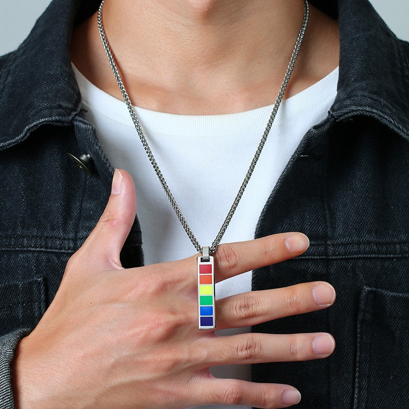 Enamel Rainbow Necklace