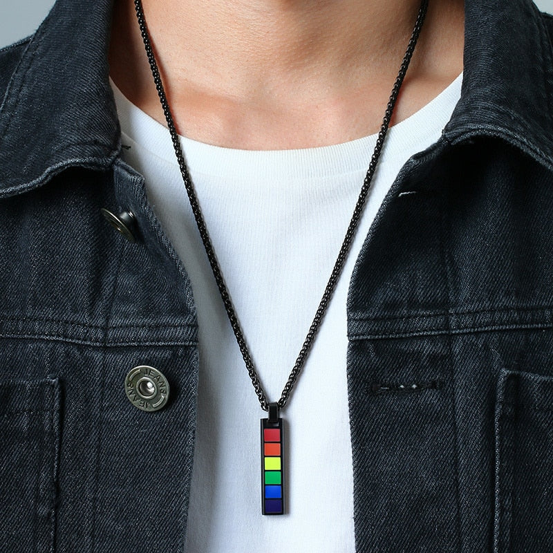 Enamel Rainbow Necklace