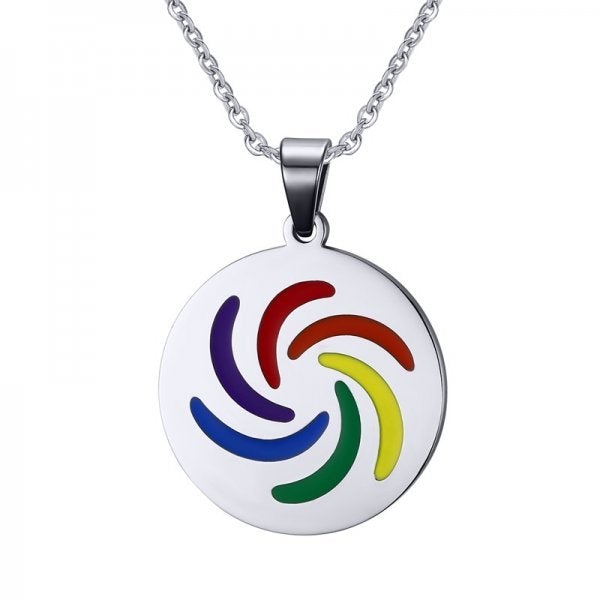Rainbow Swirl Necklace