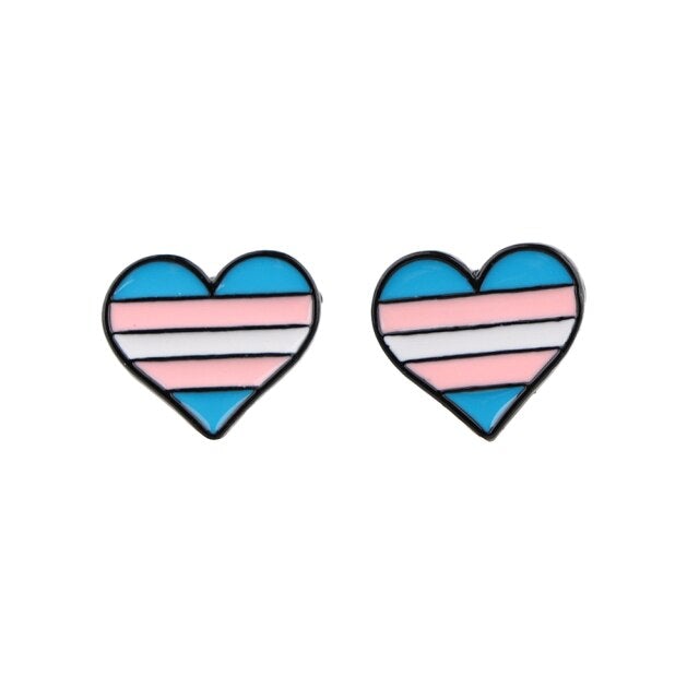 Transgender Heart - Stud Earrings