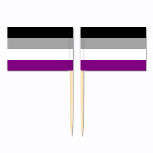 Asexual Mini Toothpick Flags (10 Pack)