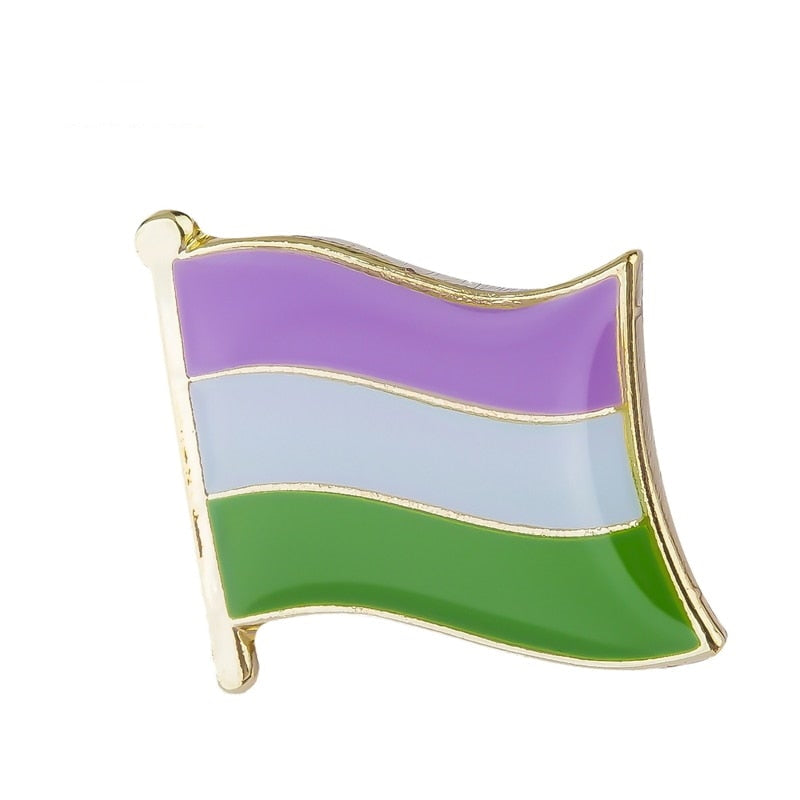 Genderqueer Flag Pin